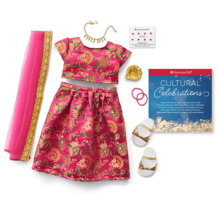Diwali Celebration Outfit for 18-inch Dolls