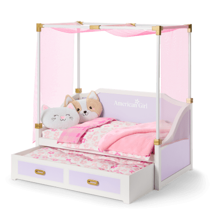 All Set for Sleepovers Canopy Bed for 18-inch Dolls