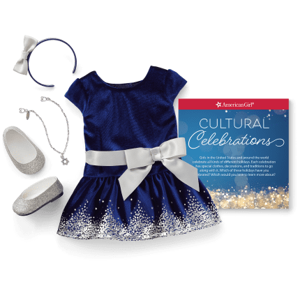 Hanukkah Celebration Outfit for 18-inch Dolls